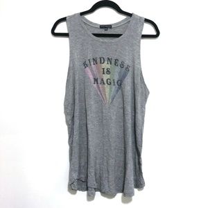 Fifth Sun "Kindness Is Magic" Rainbow Tank Top
